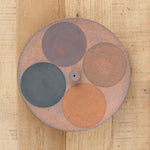 MQuan Art Ceramics Reliquary Burner Four Black/Tucker / 8" Dia X 2" H