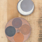 MQuan Art Ceramics Reliquary Burner Four Black/Tucker / 8" Dia X 2" H