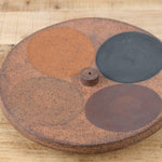 MQuan Art Ceramics Reliquary Burner Four Black/Tucker / 8" Dia X 2" H