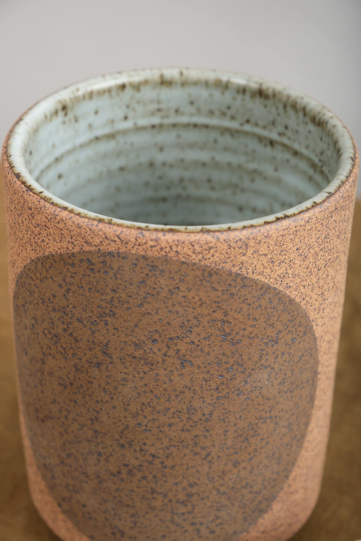 Mquan Stoneware Canister in Golden Brown