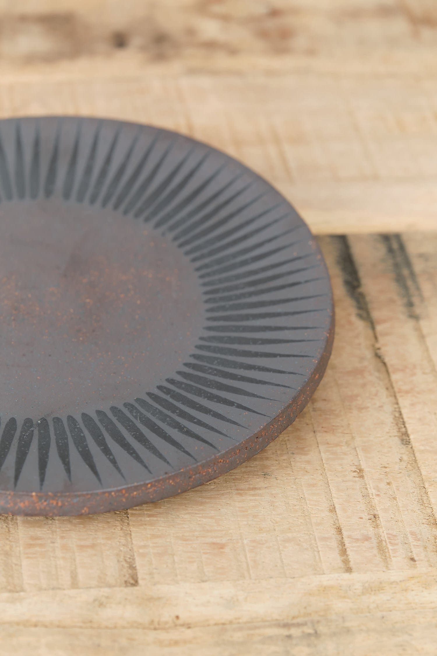 MQuan Art Ceramics Small Round Dish in Sun Sun / 5.5" Dia