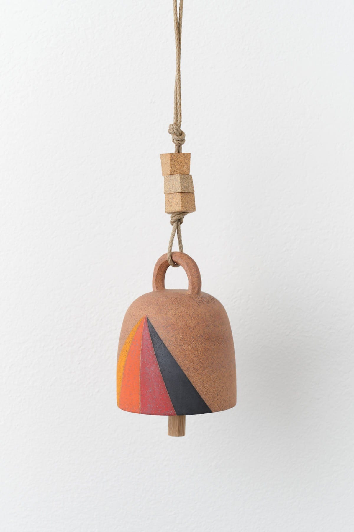 MQuan Art Ceramics Small Round Thrown Bell in Tucker Prism Tucker Prism / 5" H X 4.5" Dia