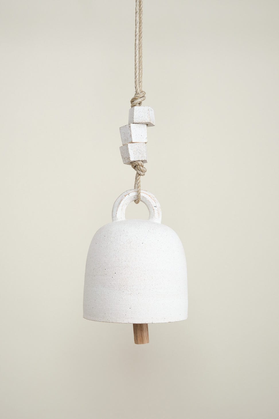 Small Round Thrown Bell in White