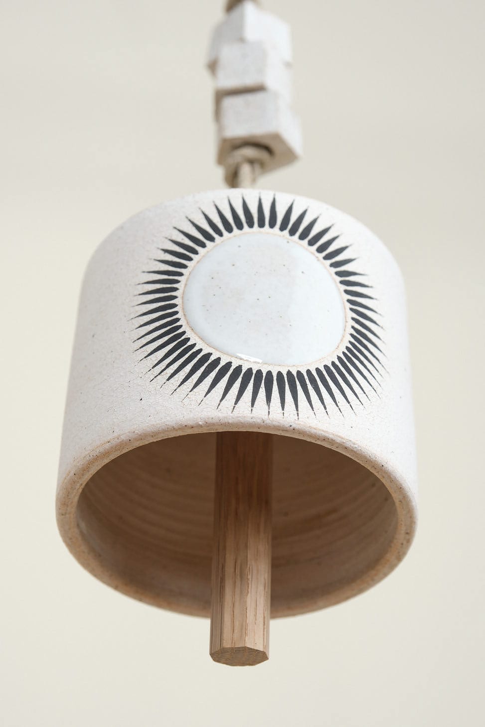 Inside of Small Wide Thrown Bell in New Sun White