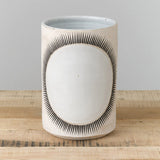 MQuan Art Ceramics Tall Vessel in New Sun White New Sun White / 10" H X 7" D