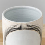 MQuan Art Ceramics Tall Vessel in New Sun White New Sun White / 10" H X 7" D