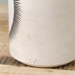 MQuan Art Ceramics Tall Vessel in New Sun White New Sun White / 10" H X 7" D