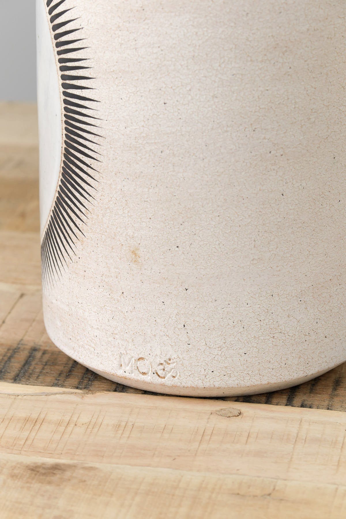 MQuan Art Ceramics Tall Vessel in New Sun White New Sun White / 10" H X 7" D