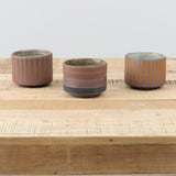 MQuan Art Ceramics Tea Bowl in Rings Four Black Rings Four Black / 4" Dia X 3" H