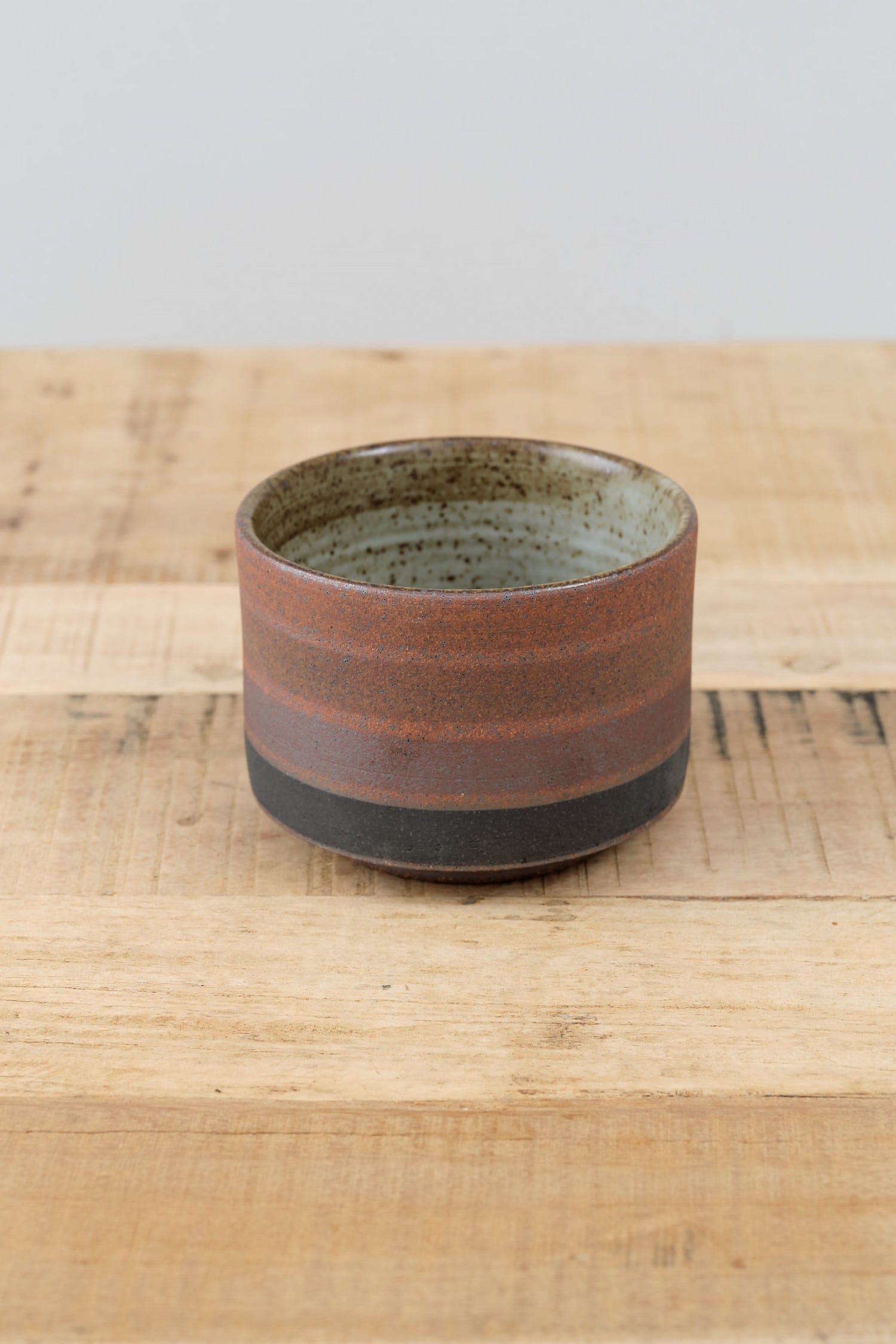 MQuan Art Ceramics Tea Bowl in Rings Four Black Rings Four Black / 4" Dia X 3" H
