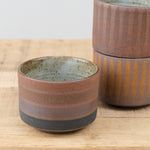 MQuan Art Ceramics Tea Bowl in Rings Four Black Rings Four Black / 4" Dia X 3" H