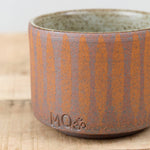 MQuan Art Ceramics Tea Bowl in Stripe Marigold Stripe Marigold / 4" Dia X 3" H