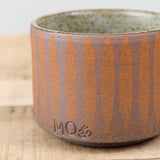 MQuan Art Ceramics Tea Bowl in Stripe Marigold Stripe Marigold / 4" Dia X 3" H