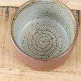 MQuan Art Ceramics Tea Bowl in Stripe Med Brown Stripe Med Brown / 4" Dia X 3" H