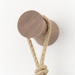 MQuan Home Objects Wood Round Wall Mount in Walnut Walnut