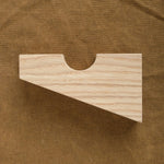 MQuan Home Objects 5" Wood Square Notched Wall Mount Bracket White Oak / 5"