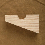 MQuan Home Objects 5" Wood Square Notched Wall Mount Bracket White Oak / 5"