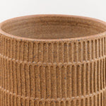 Mt. Washington Pottery Home Planters 10" Carved Planter Raw Clay / 10" Dia X 10" H