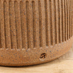 Mt. Washington Pottery Home Planters 10" Carved Planter Raw Clay / 10" Dia X 10" H