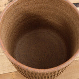 Mt. Washington Pottery Home Planters 10" Carved Planter Raw Clay / 10" Dia X 10" H
