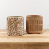 Mt. Washington Pottery Home Planters 10" Fern Planter Raw Clay/Speckled White / 10" Dia X 10" H