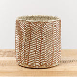 Mt. Washington Pottery Home Planters 10" Fern Planter Raw Clay/Speckled White / 10" Dia X 10" H