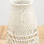 Mt. Washington Pottery Home Kitchen Vases Carafe Vase Speckled White / 7" Dia X 13.5" H