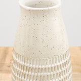 Mt. Washington Pottery Home Kitchen Vases Carafe Vase Speckled White / 7" Dia X 13.5" H