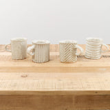 Mt. Washington Pottery Home CoffeeTea Facet Mug in Speckled White Speckled White / 3.5" Dia X 4" H