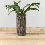 Mt. Washington Pottery Home Kitchen Vases Fern Vase Dark Blue / 3.5" Dia X 8.5" H