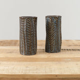 Mt. Washington Pottery Home Kitchen Vases Fern Vase Dark Blue / 3.5" Dia X 8.5" H