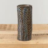 Mt. Washington Pottery Home Kitchen Vases Fern Vase Dark Blue / 3.5" Dia X 8.5" H