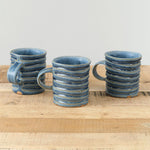 Mt. Washington Pottery Home CoffeeTea Ring Mug in Blue Blue / 3.75" Dia X 4" H