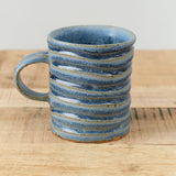 Mt. Washington Pottery Home CoffeeTea Ring Mug in Blue Blue / 3.75" Dia X 4" H