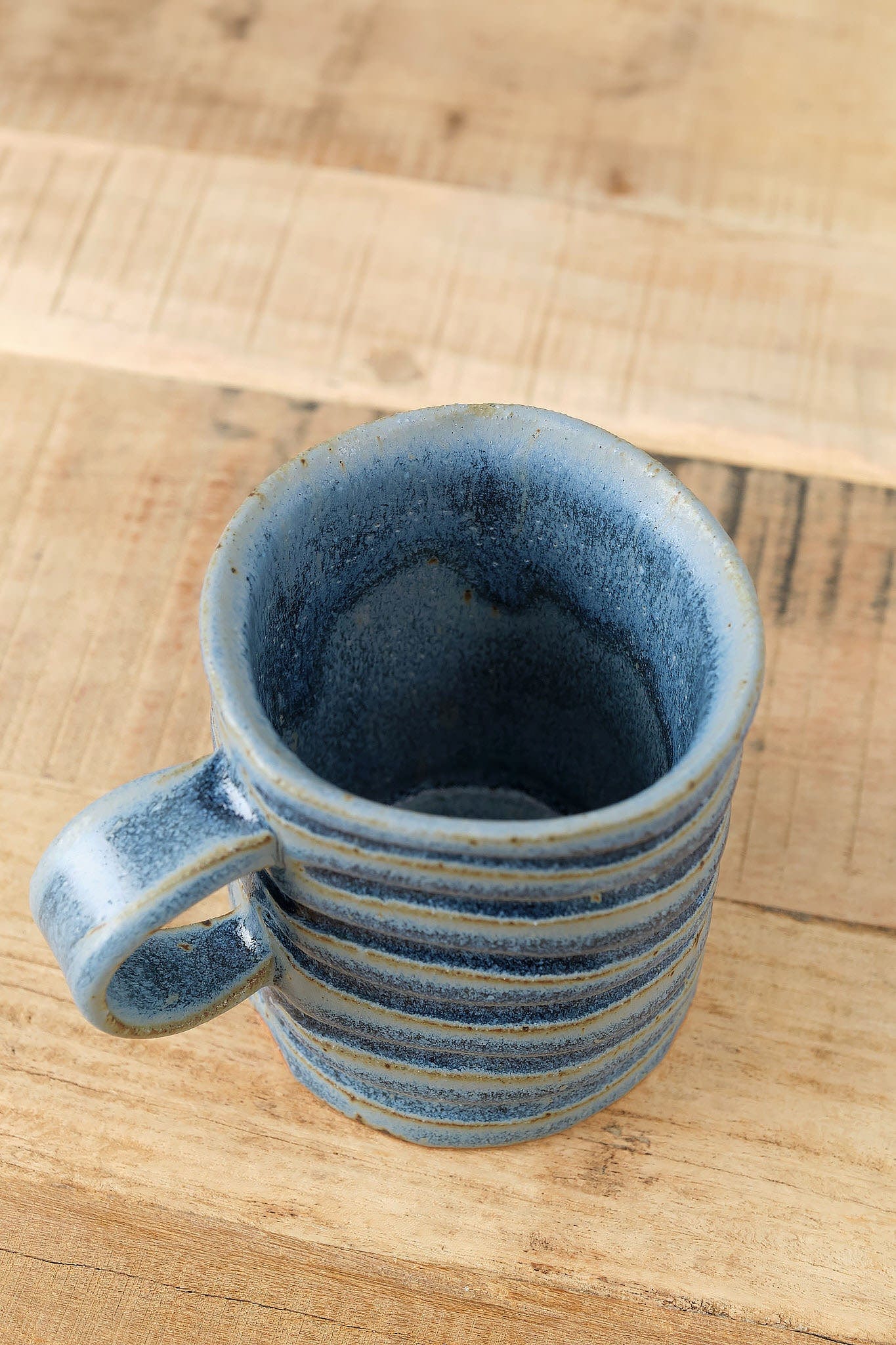 Mt. Washington Pottery Home CoffeeTea Ring Mug in Blue Blue / 3.75" Dia X 4" H