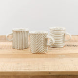 Mt. Washington Pottery Home CoffeeTea Ring Mug in Speckled White Speckled White / 3.5" Dia X 4" H