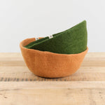Muskhane Home Baskets Felt Basket in Caramel