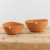 Muskhane Home Baskets Felt Basket in Caramel