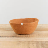 Muskhane Home Baskets Felt Basket in Caramel Caramel / Small