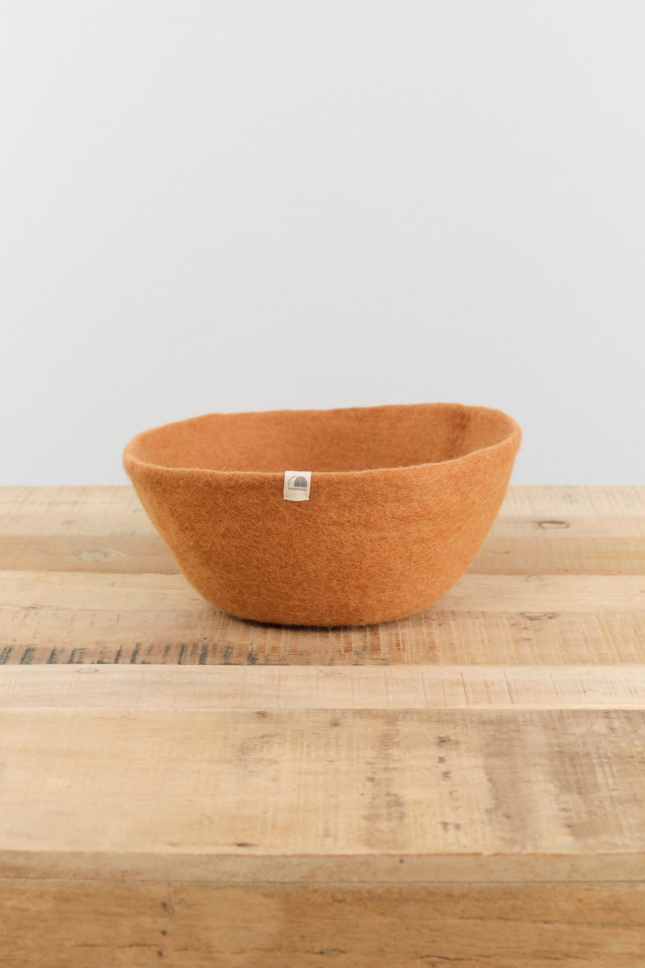 Muskhane Home Baskets Felt Basket in Caramel Caramel / Small