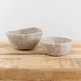 Muskhane Home Baskets Felt Basket in Light Stone