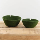 Muskhane Home Baskets Felt Basket in Olive