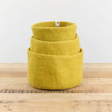 Muskhane Home Baskets Nested Basket in Chartreuse