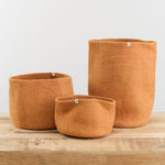 Muskhane Home Baskets Storage Calabash in Caramel