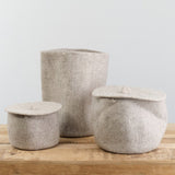 Muskhane Home Baskets Storage Calabash in Light Stone