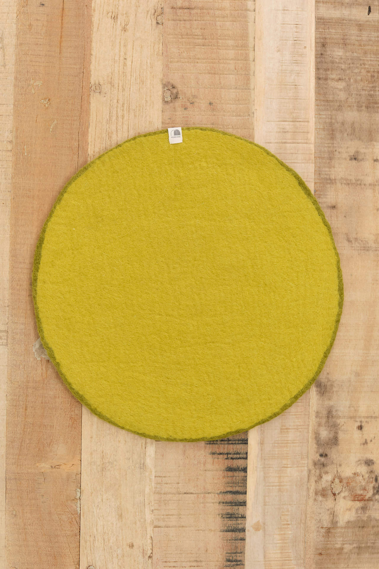 Muskhane Home Kitchen Coasters Two-Tone Pastille in Anise-Chartreuse