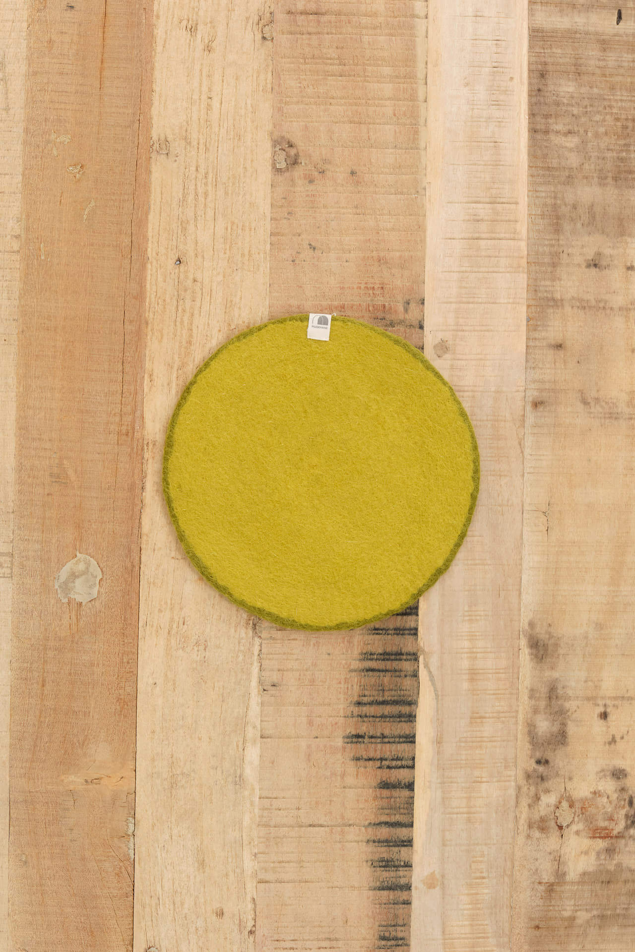 Muskhane Home Kitchen Coasters Two-Tone Pastille in Anise-Chartreuse