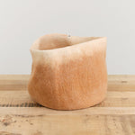 Muskhane Home Baskets Two-Tone Storage Calabash in Caramel-Natural