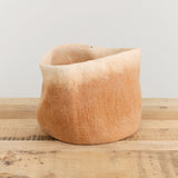 Muskhane Home Baskets Two-Tone Storage Calabash in Caramel-Natural