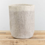 Muskhane Home Baskets Two-Tone Storage Calabash in Light Stone-Natural